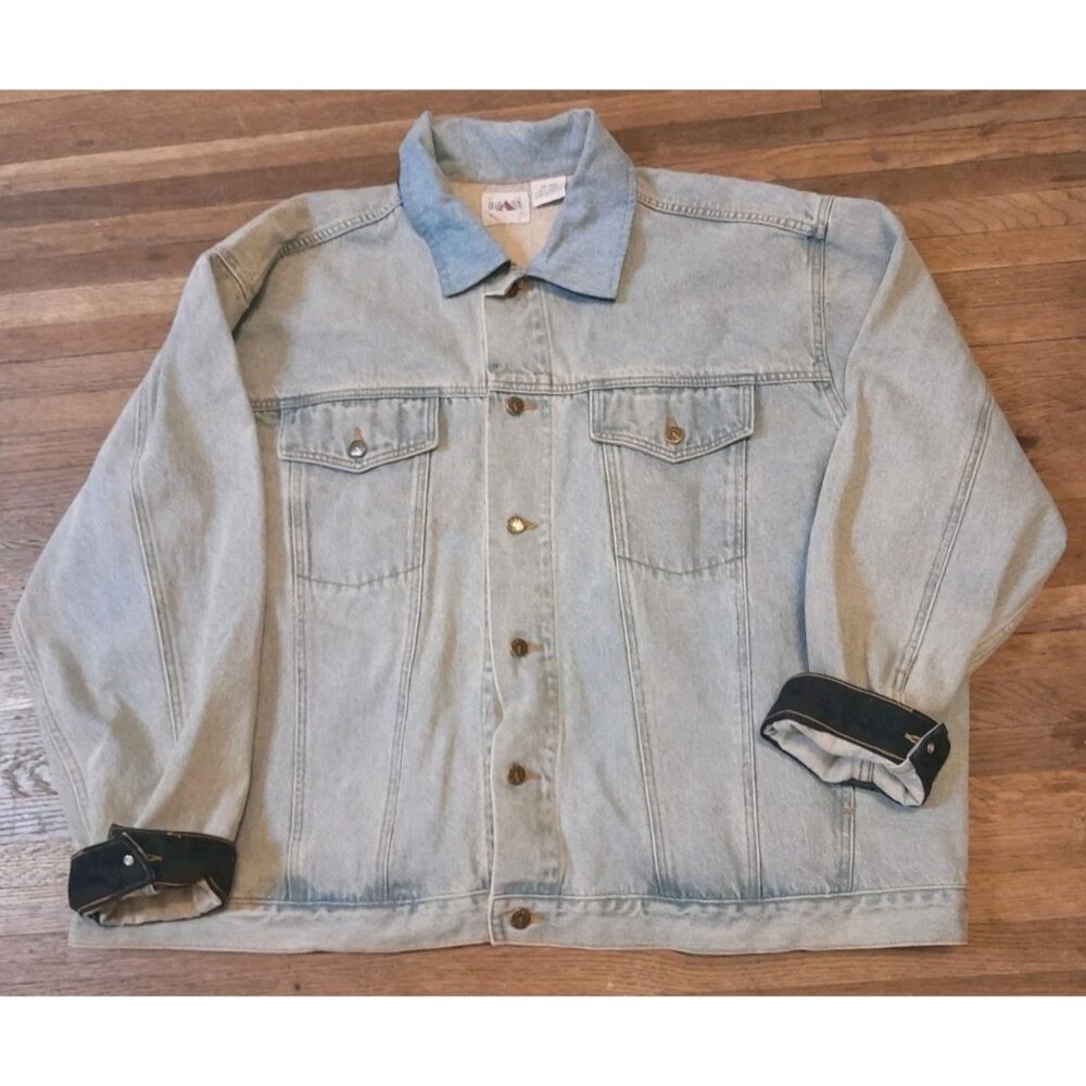 Vtg Grade A Jeans Mens Denim Jacket Chore Trucker Outdoor Heavyweight Size 3XL